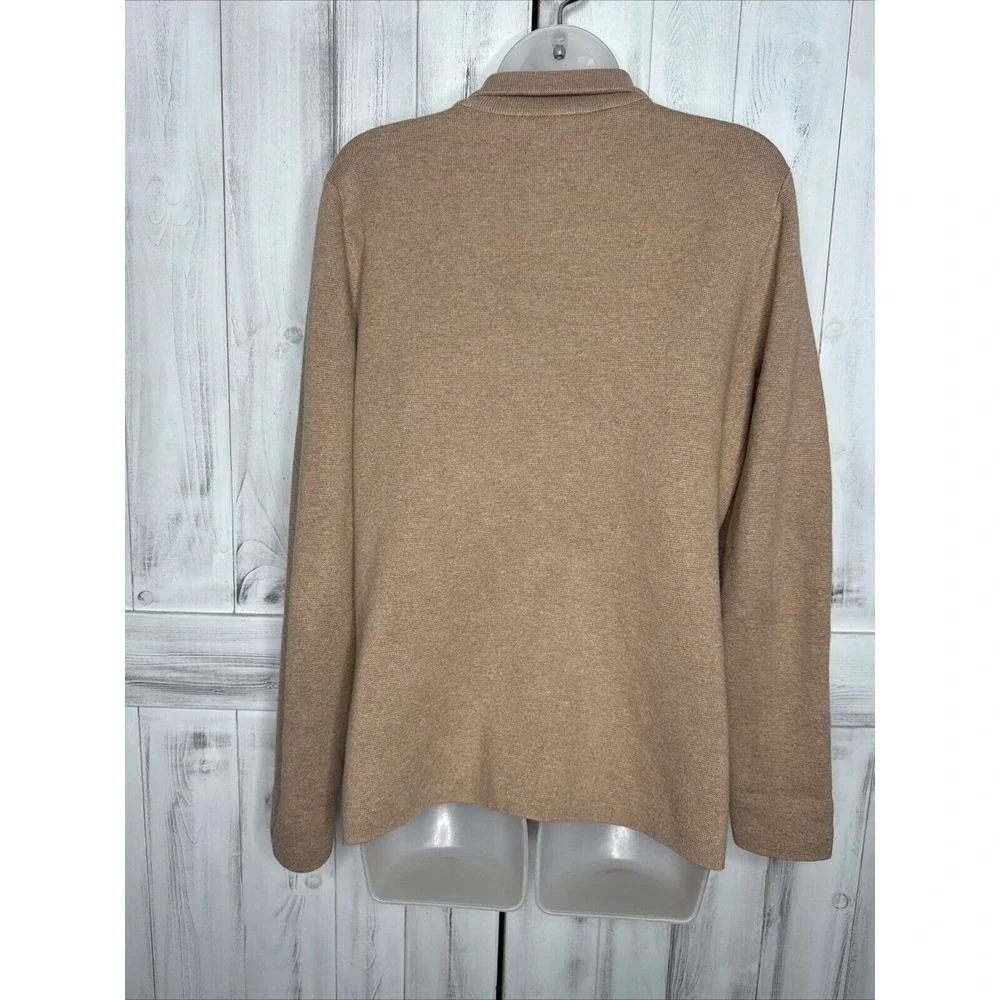 J Crew Schoolboy Sweater Blazer Brown Jacket Knit Cardigan Granny Core Cotton M